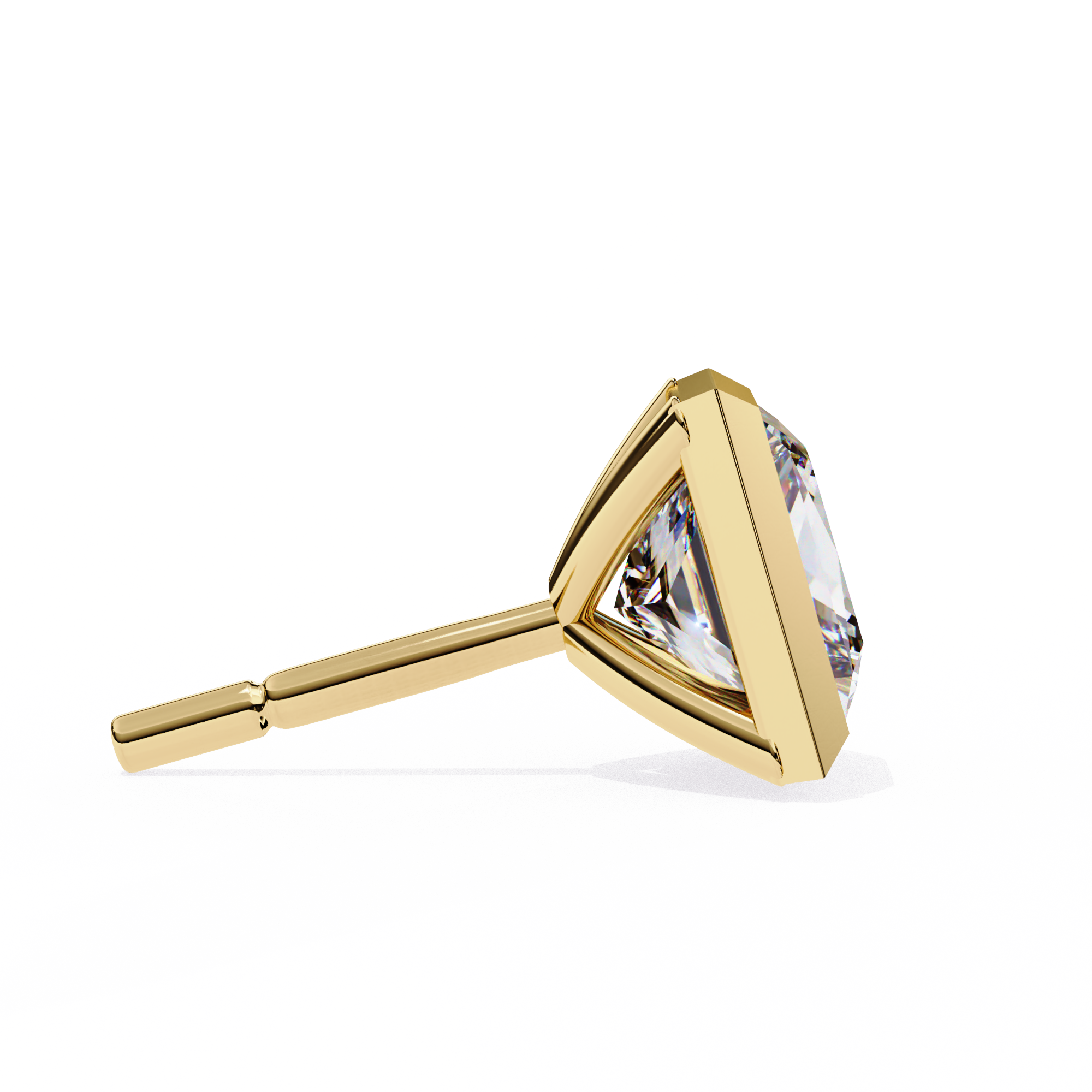 Unique 18K GOLD EARRING WITH LAB-GROWN DIAMOND.