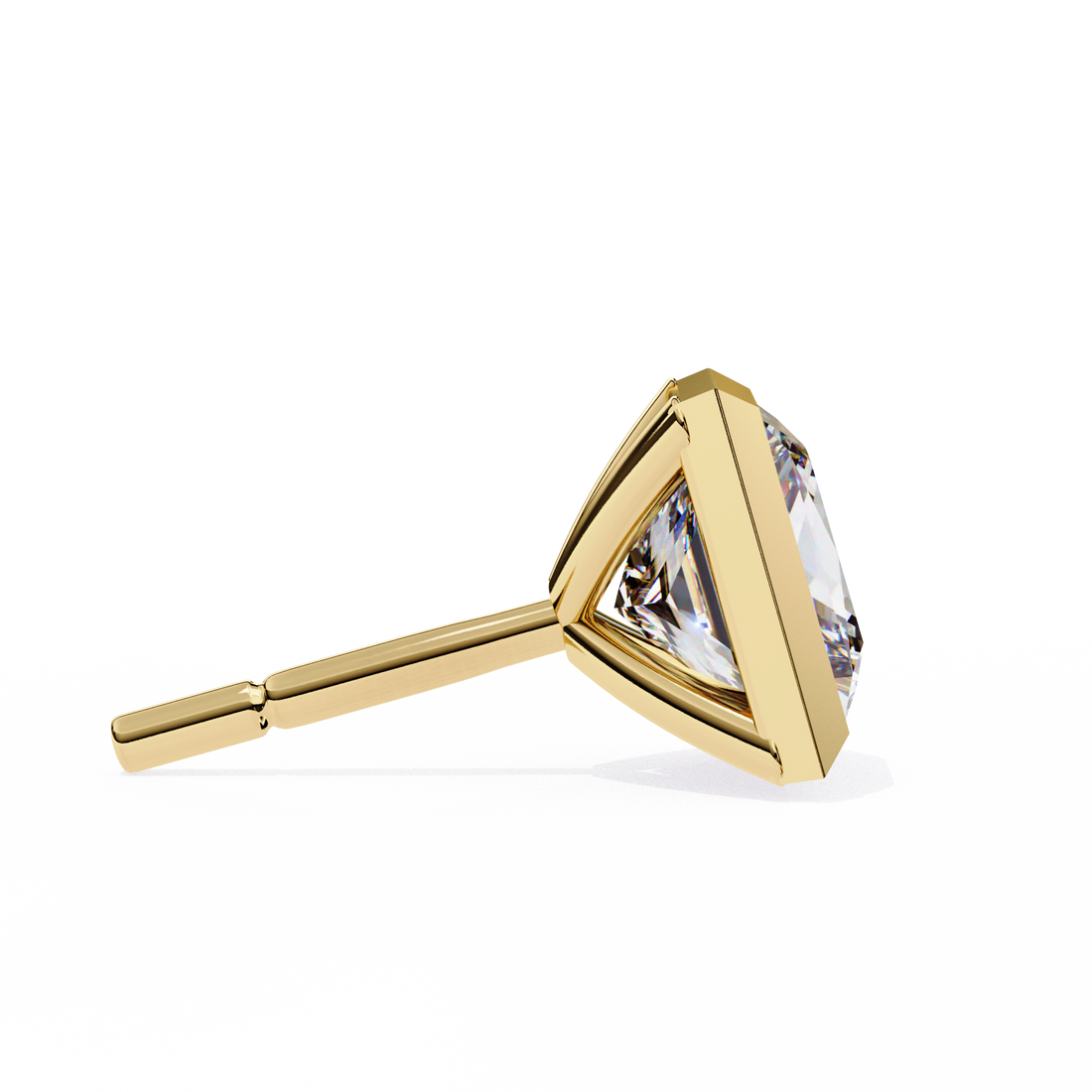 Unique 18K GOLD EARRING WITH LAB-GROWN DIAMOND.
