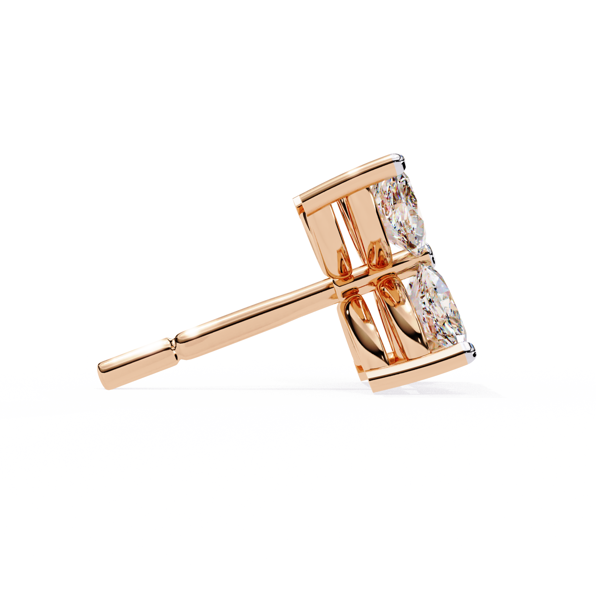 Unique 18K GOLD EARRING WITH LAB-GROWN DIAMOND.