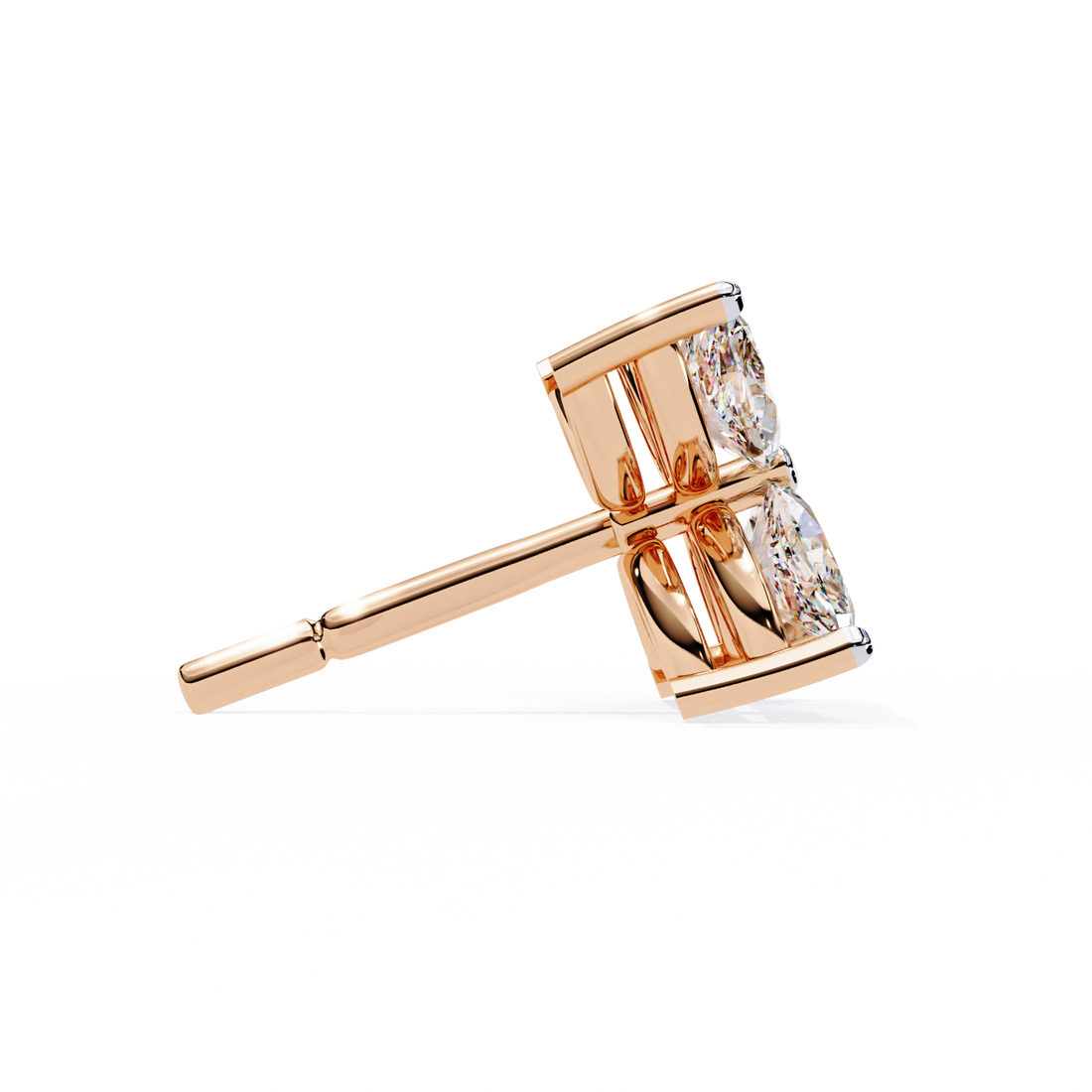 Unique 18K GOLD EARRING WITH LAB-GROWN DIAMOND.
