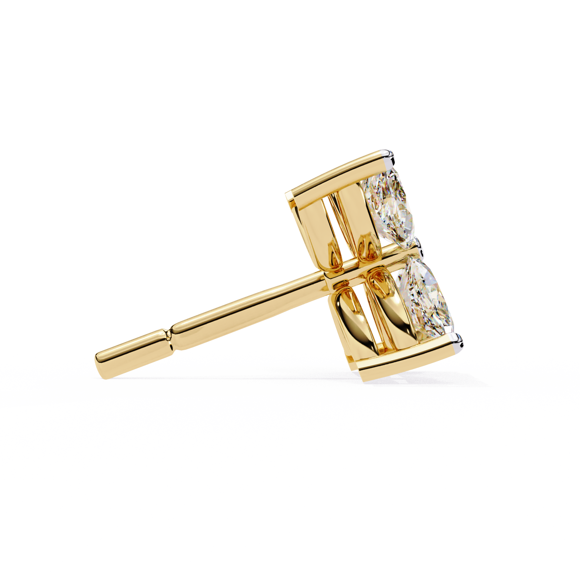 Unique 18K GOLD EARRING WITH LAB-GROWN DIAMOND.