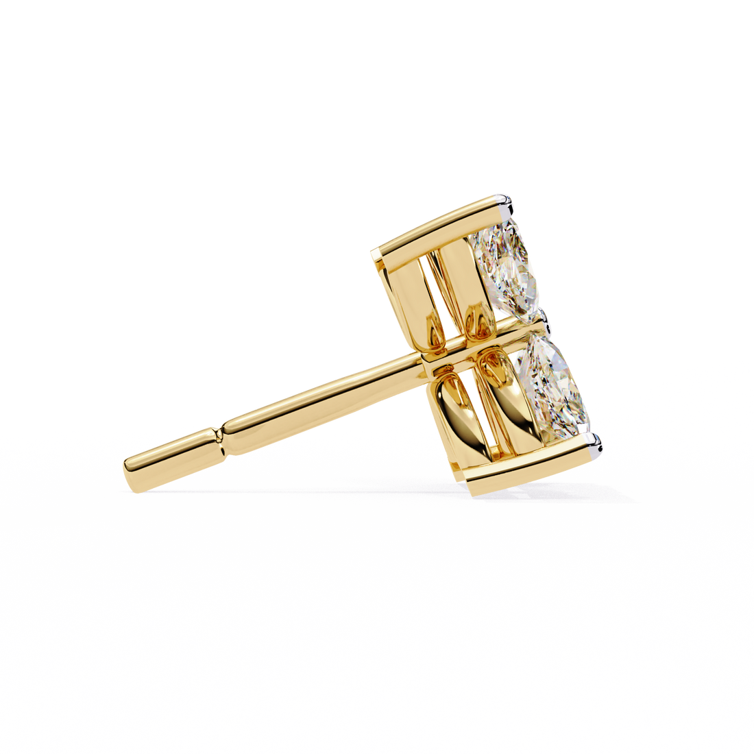 Unique 18K GOLD EARRING WITH LAB-GROWN DIAMOND.