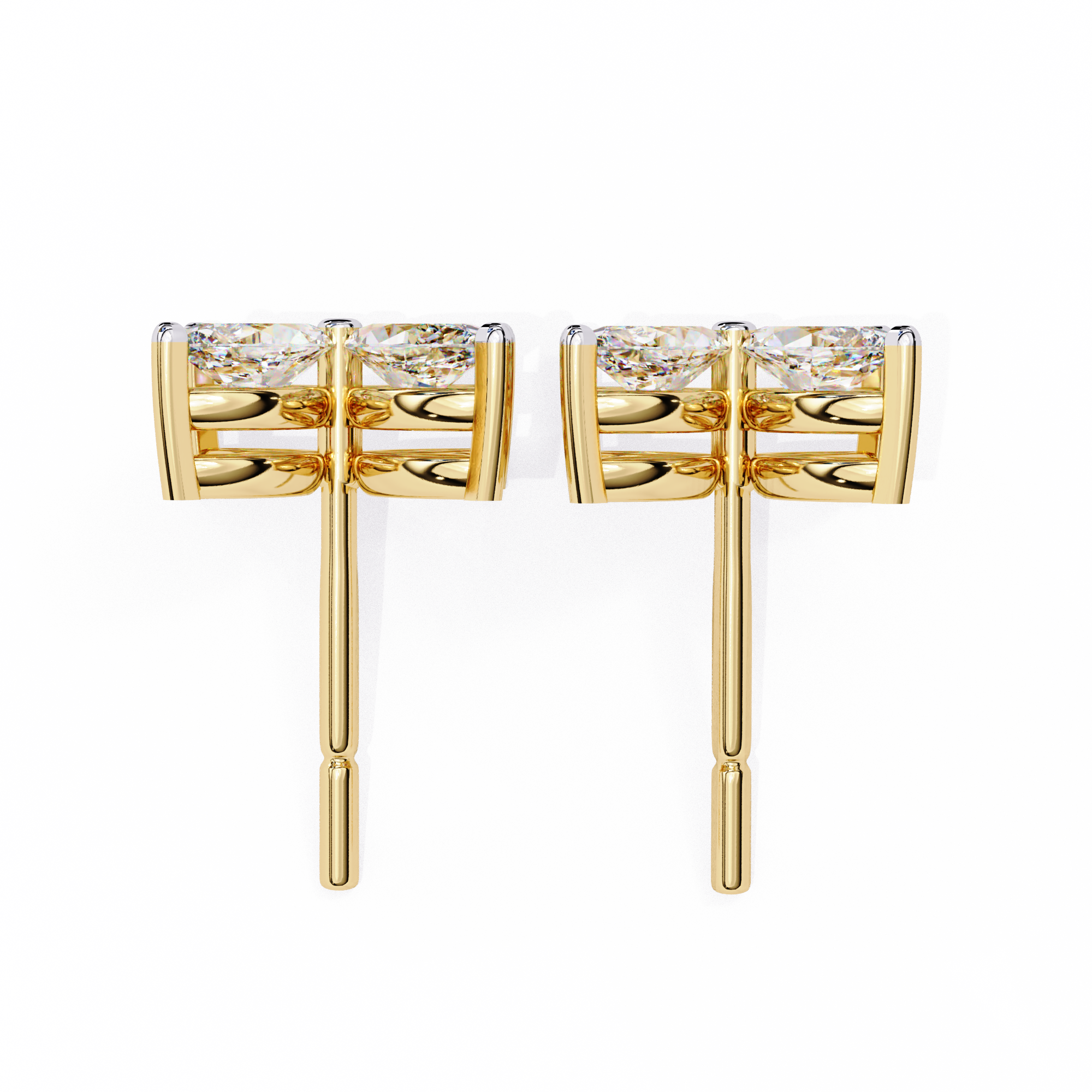 Unique 18K GOLD EARRING WITH LAB-GROWN DIAMOND.