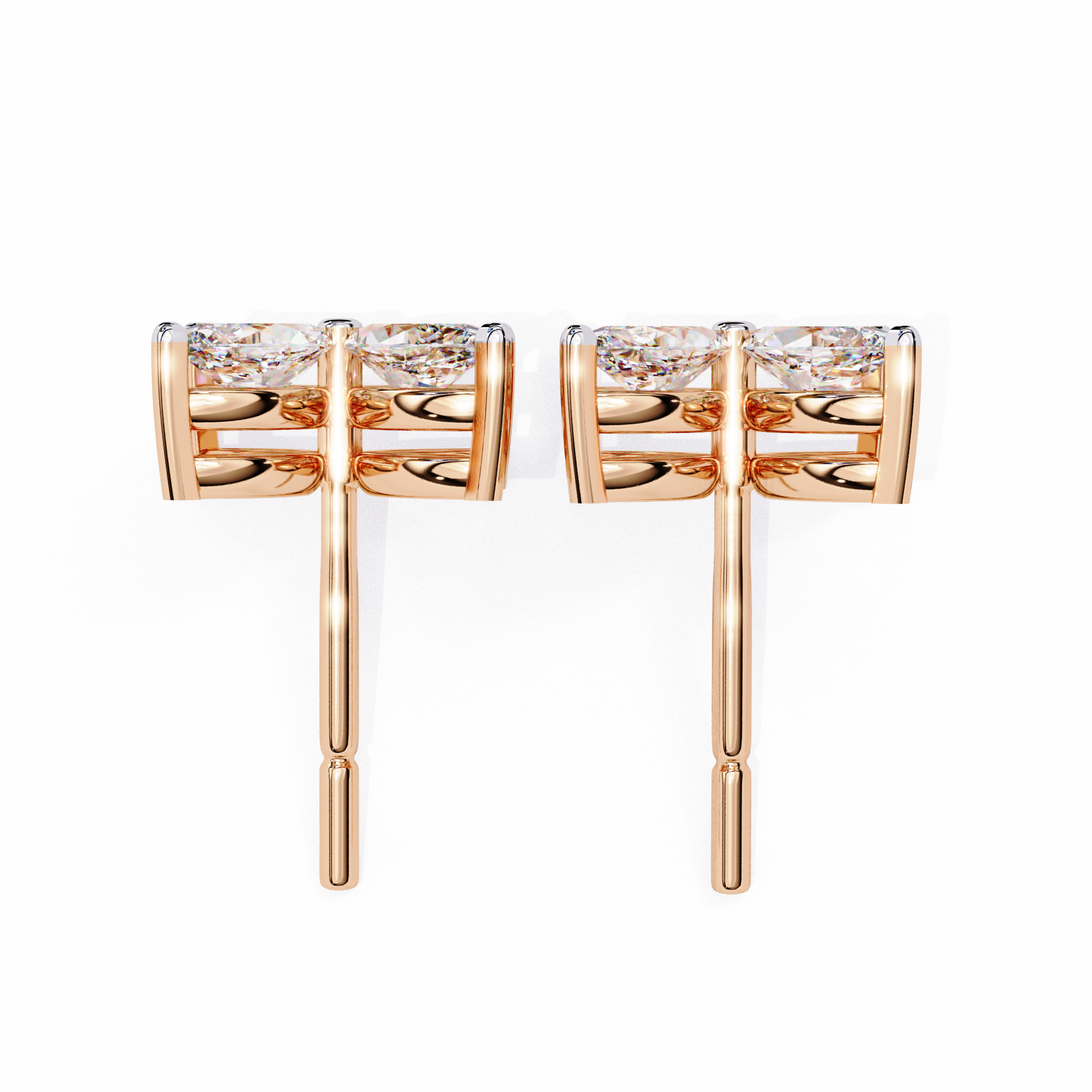 Unique 18K GOLD EARRING WITH LAB-GROWN DIAMOND.