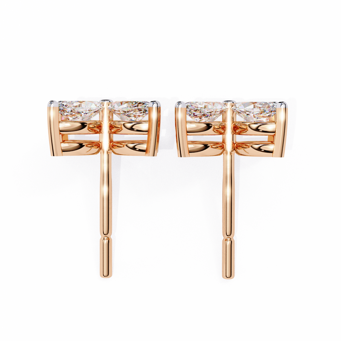 Unique 18K GOLD EARRING WITH LAB-GROWN DIAMOND.