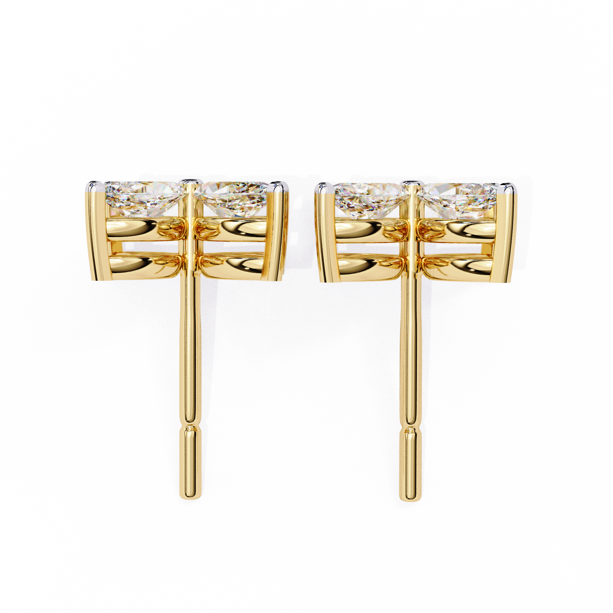 Unique 18K GOLD EARRING WITH LAB-GROWN DIAMOND.