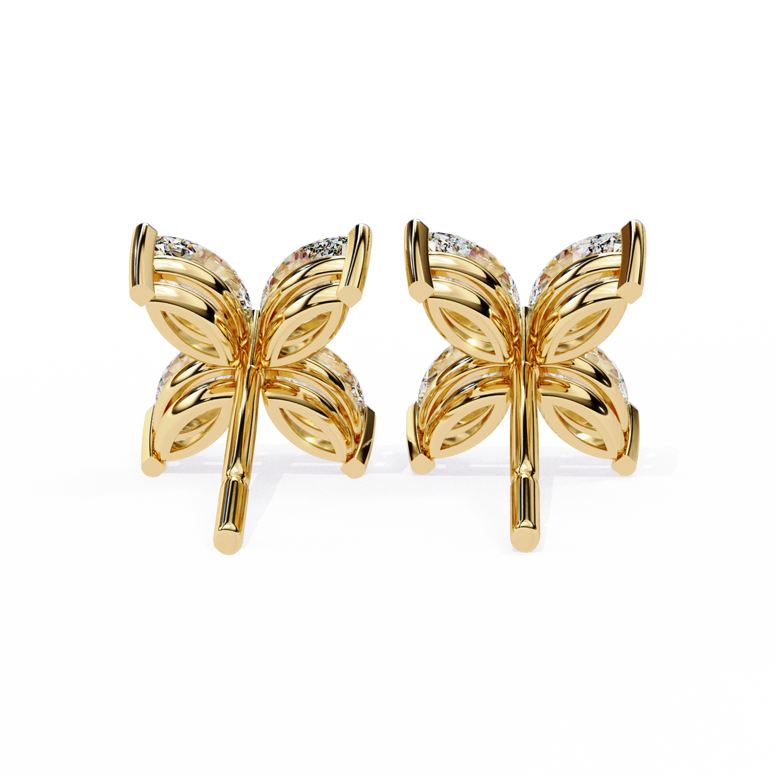 Unique 18K GOLD EARRING WITH LAB-GROWN DIAMOND.