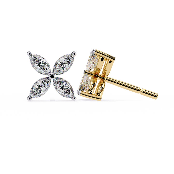 Unique 18K GOLD EARRING WITH LAB-GROWN DIAMOND.