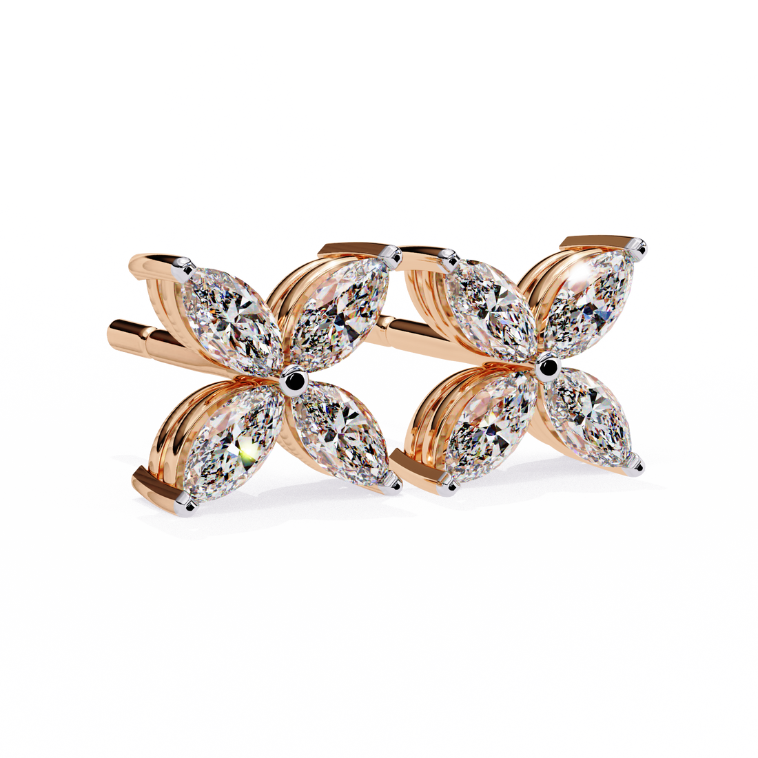 Unique 18K GOLD EARRING WITH LAB-GROWN DIAMOND.
