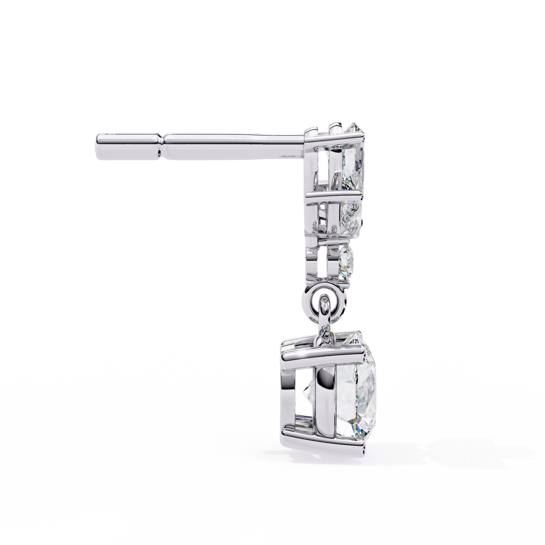 Unique 18K GOLD EARRING WITH LAB-GROWN DIAMOND.