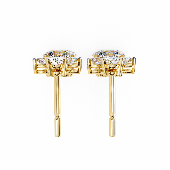 Unique 18K GOLD EARRING WITH LAB-GROWN DIAMOND.