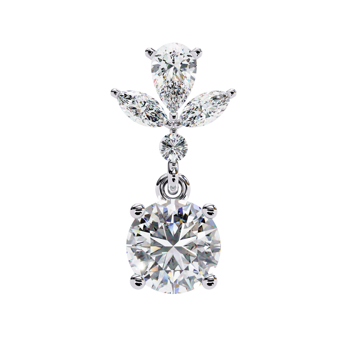 Unique 18K GOLD EARRING WITH LAB-GROWN DIAMOND.