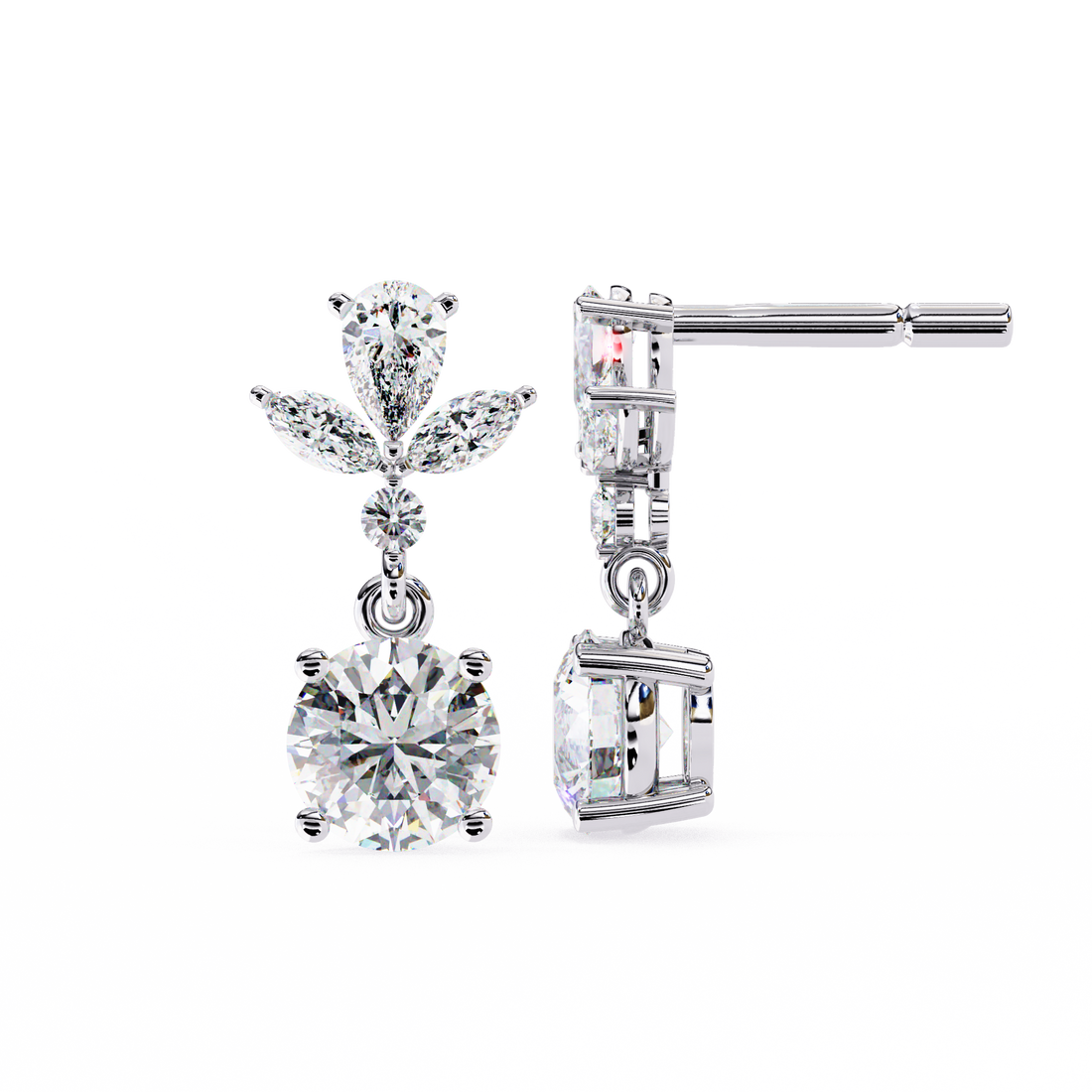 Unique 18K GOLD EARRING WITH LAB-GROWN DIAMOND.