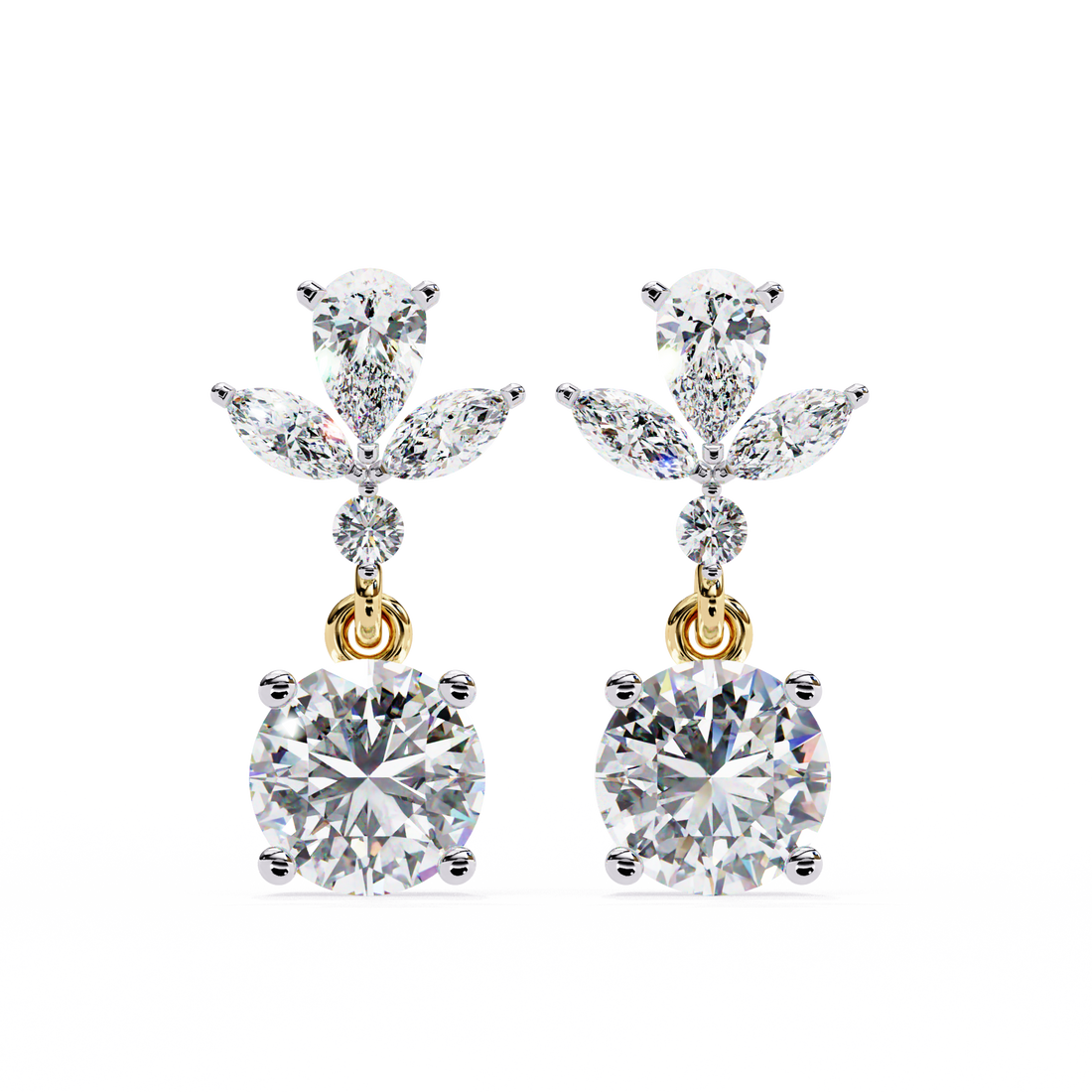 Unique 18K GOLD EARRING WITH LAB-GROWN DIAMOND.