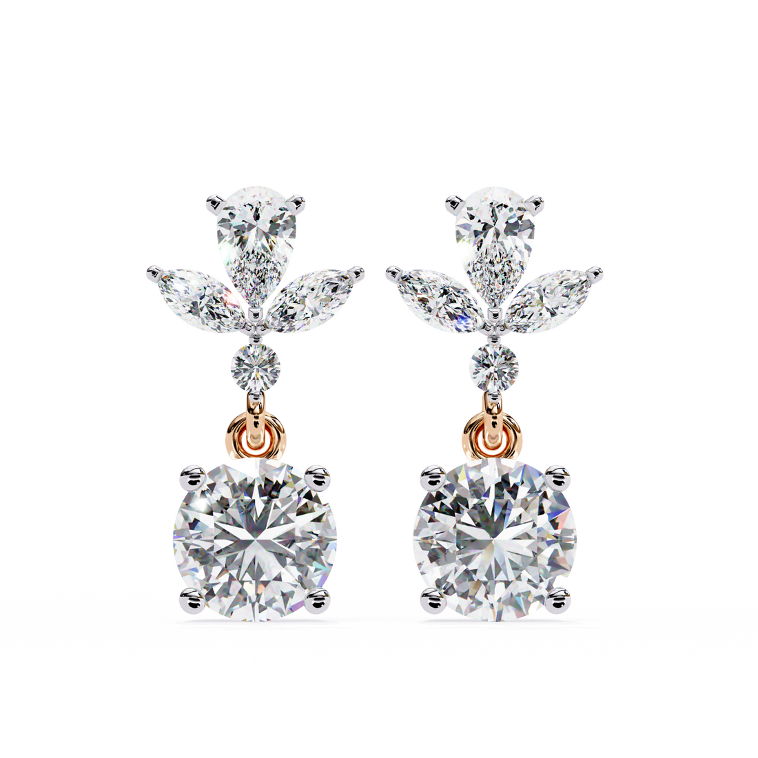 Unique 18K GOLD EARRING WITH LAB-GROWN DIAMOND.