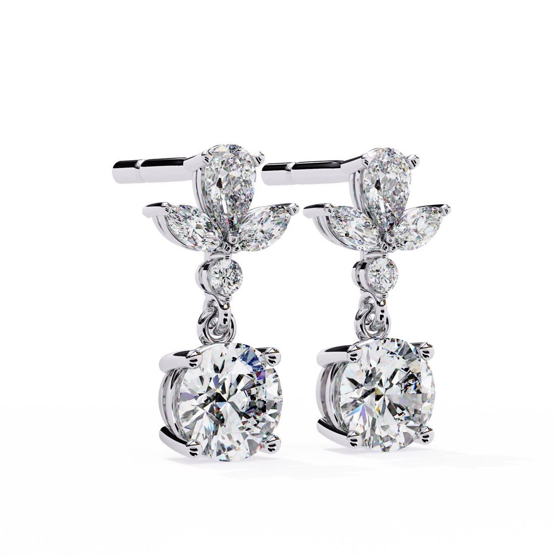 Unique 18K GOLD EARRING WITH LAB-GROWN DIAMOND.
