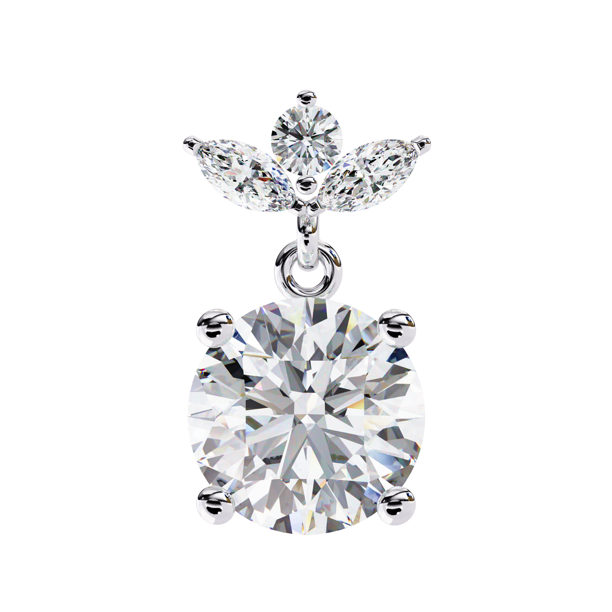 Unique 18K GOLD EARRING WITH LAB-GROWN DIAMOND.