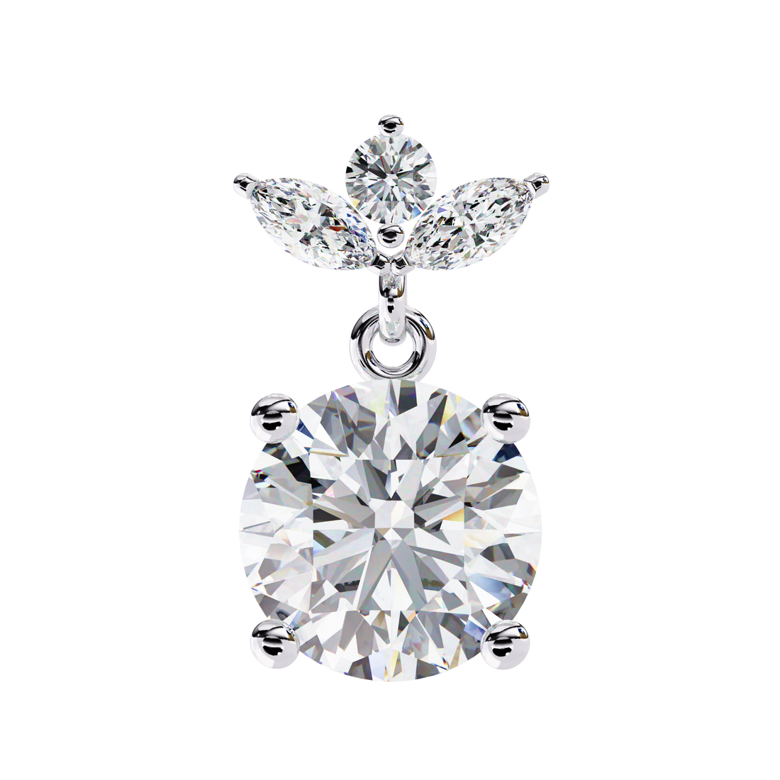Unique 18K GOLD EARRING WITH LAB-GROWN DIAMOND.