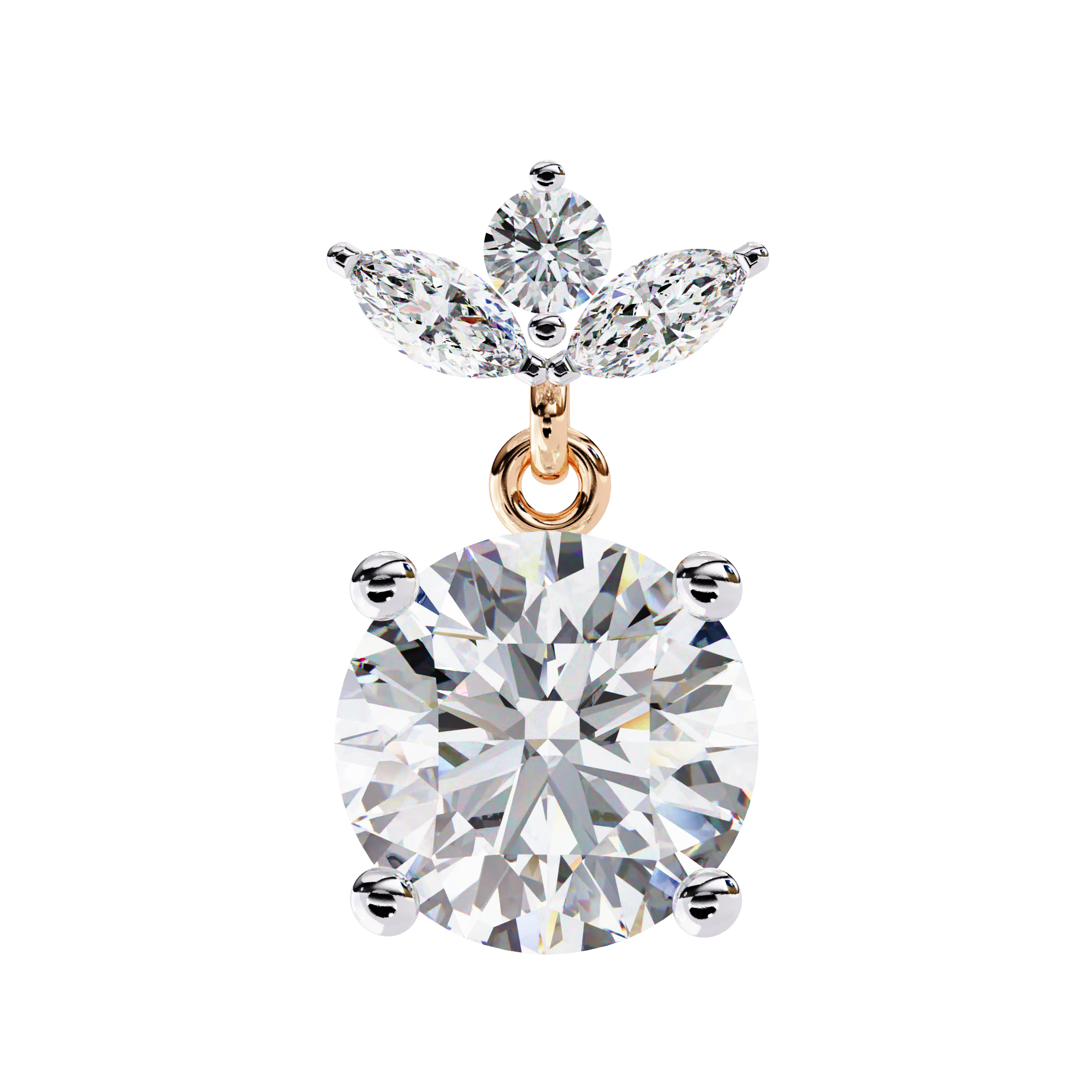 Unique 18K GOLD EARRING WITH LAB-GROWN DIAMOND.