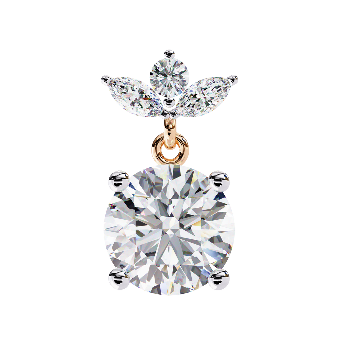 Unique 18K GOLD EARRING WITH LAB-GROWN DIAMOND.