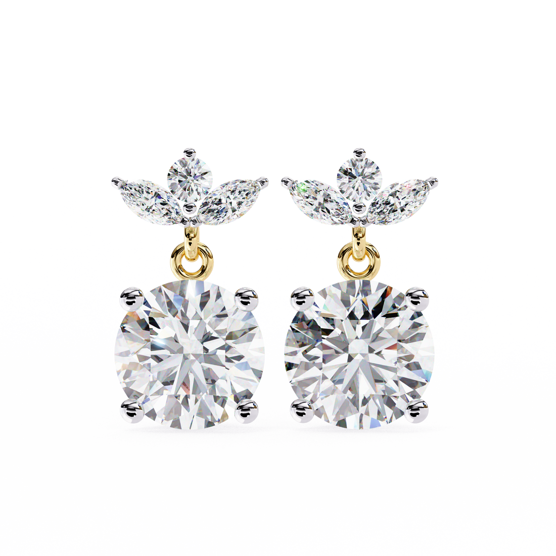 Unique 18K GOLD EARRING WITH LAB-GROWN DIAMOND.