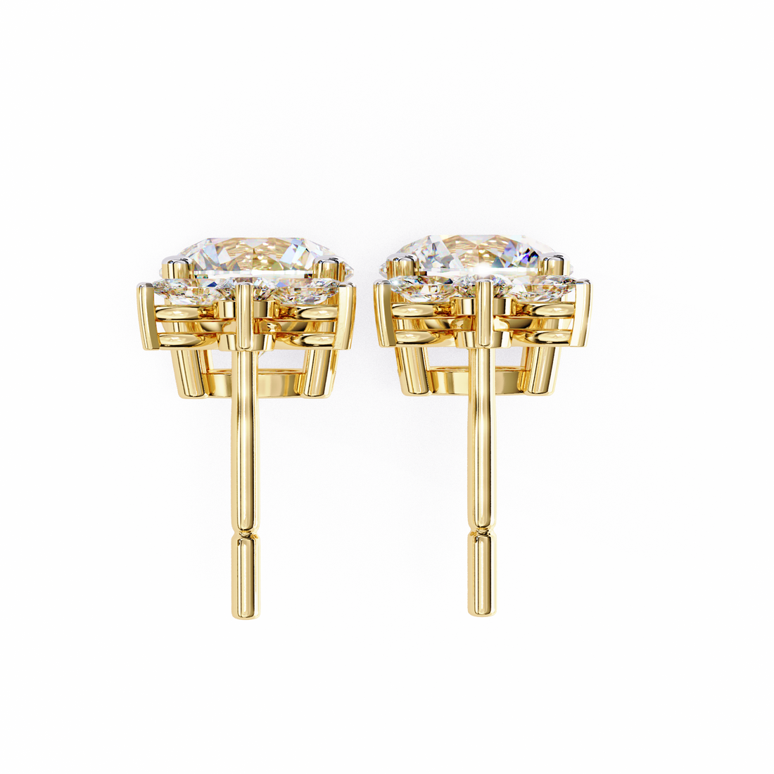 Unique 18K GOLD EARRING WITH LAB-GROWN DIAMOND.