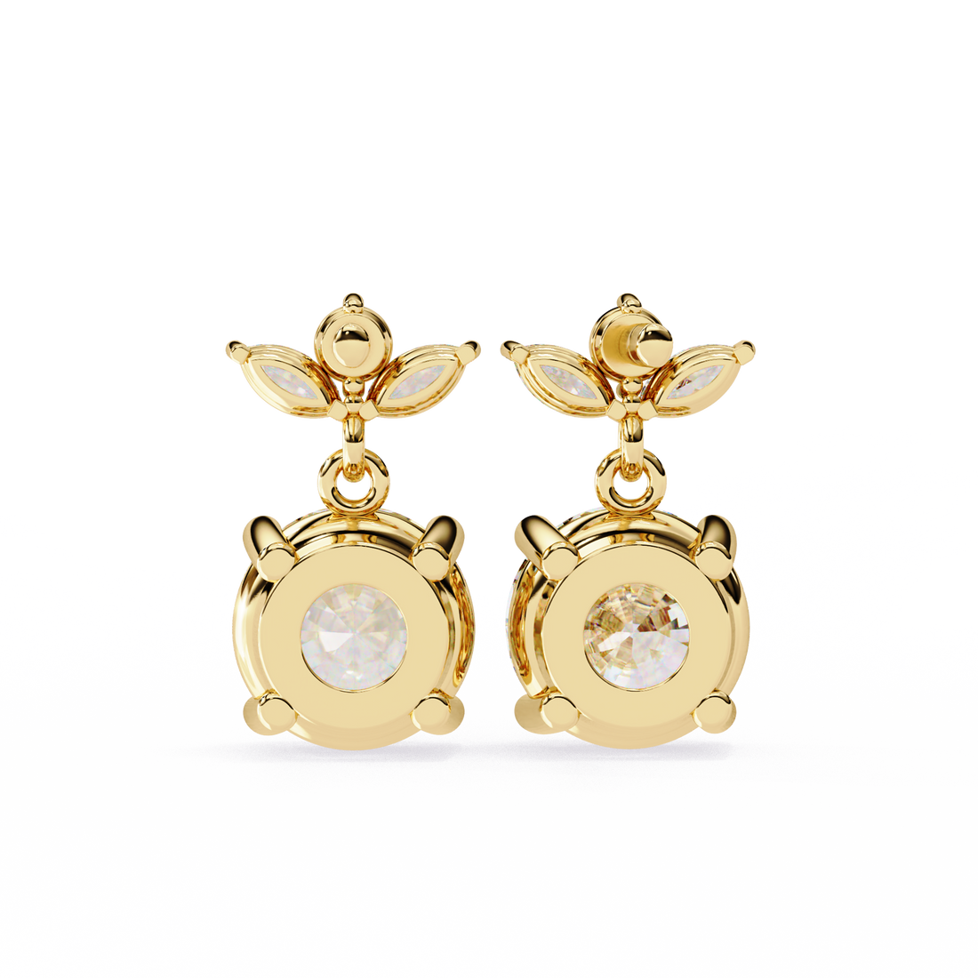 Unique 18K GOLD EARRING WITH LAB-GROWN DIAMOND.