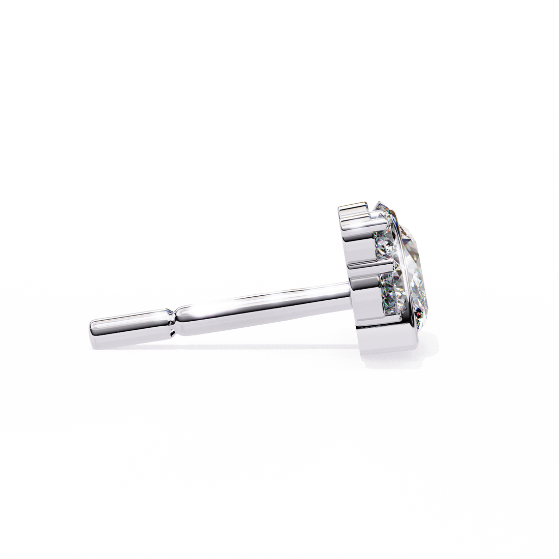 Unique 18K GOLD EARRING WITH LAB-GROWN DIAMOND.