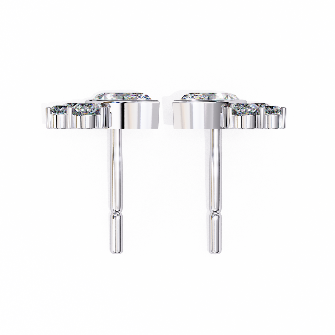 Unique 18K GOLD EARRING WITH LAB-GROWN DIAMOND.