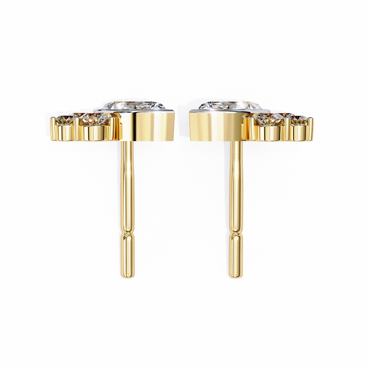 Unique 18K GOLD EARRING WITH LAB-GROWN DIAMOND.
