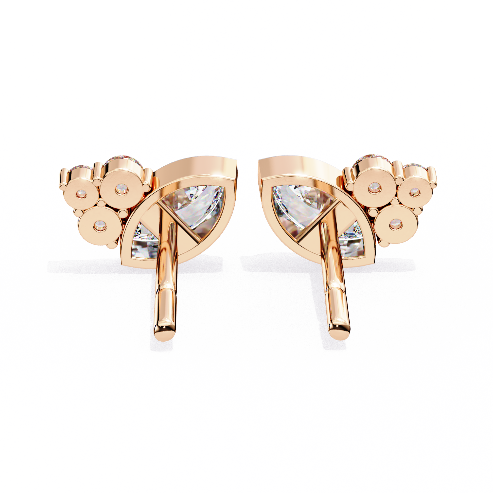 Unique 18K GOLD EARRING WITH LAB-GROWN DIAMOND.