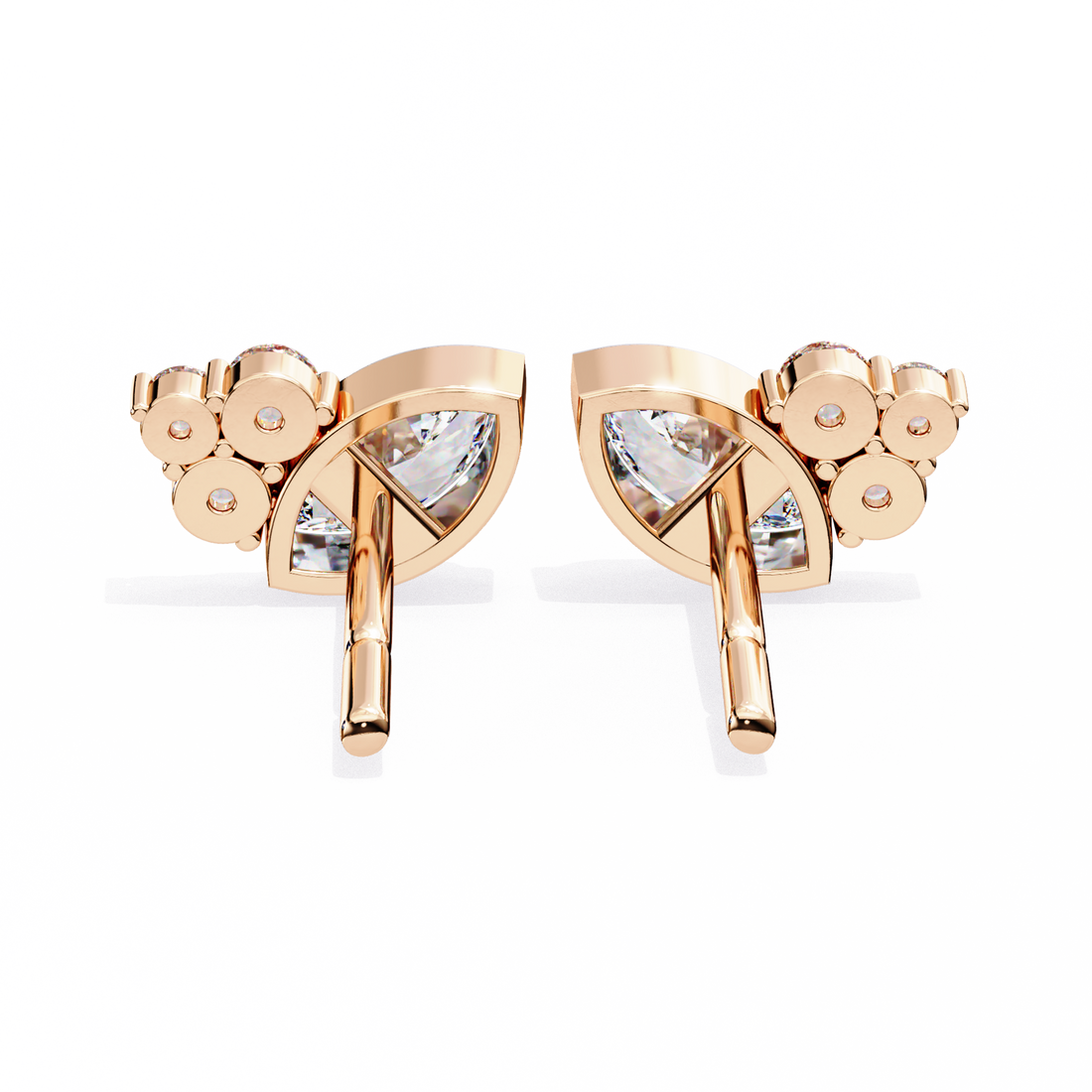 Unique 18K GOLD EARRING WITH LAB-GROWN DIAMOND.