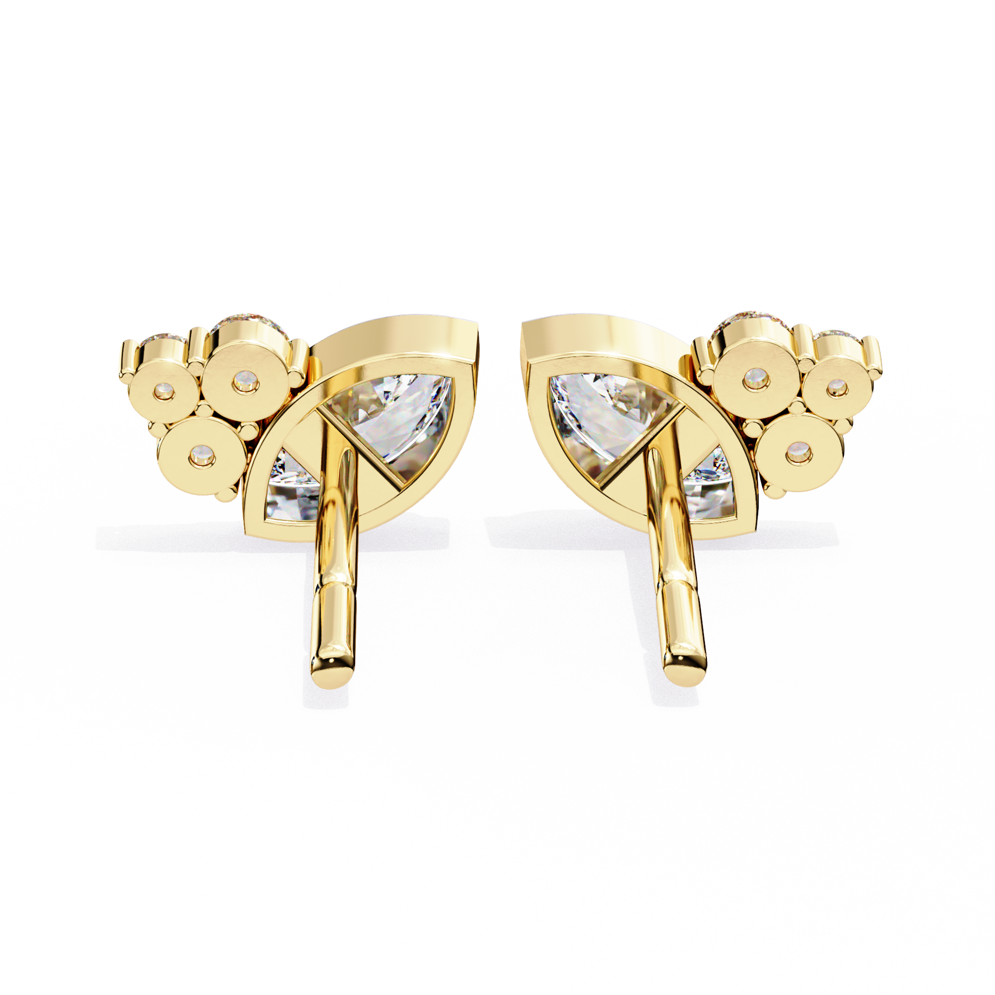 Unique 18K GOLD EARRING WITH LAB-GROWN DIAMOND.