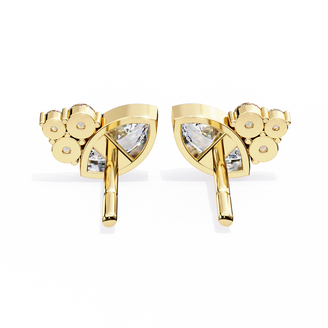 Unique 18K GOLD EARRING WITH LAB-GROWN DIAMOND.
