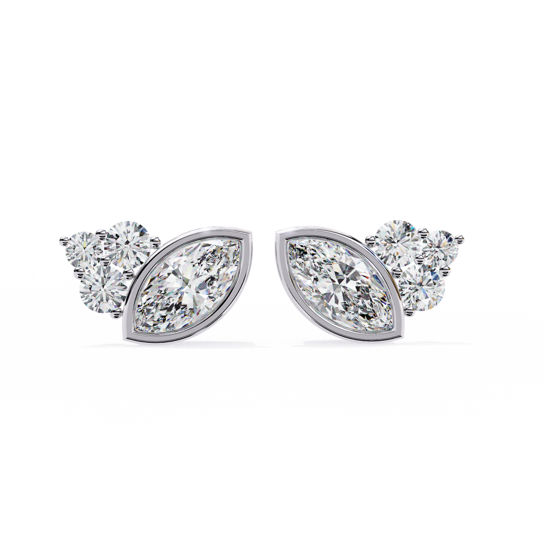 Unique 18K GOLD EARRING WITH LAB-GROWN DIAMOND.