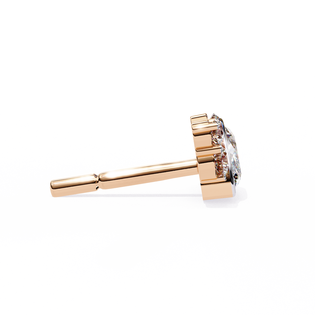 Unique 18K GOLD EARRING WITH LAB-GROWN DIAMOND.