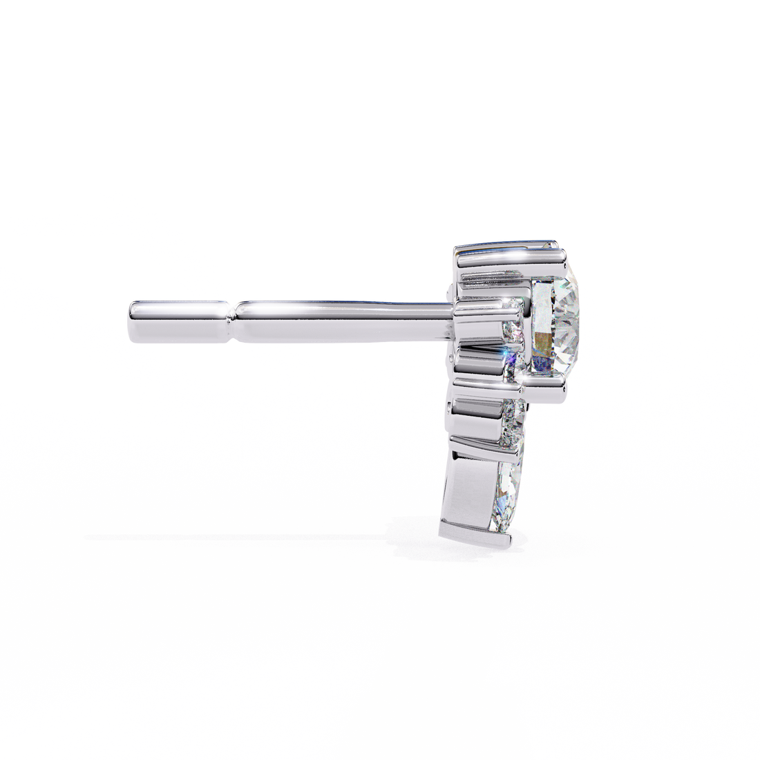 Unique 18K GOLD EARRING WITH LAB-GROWN DIAMOND.