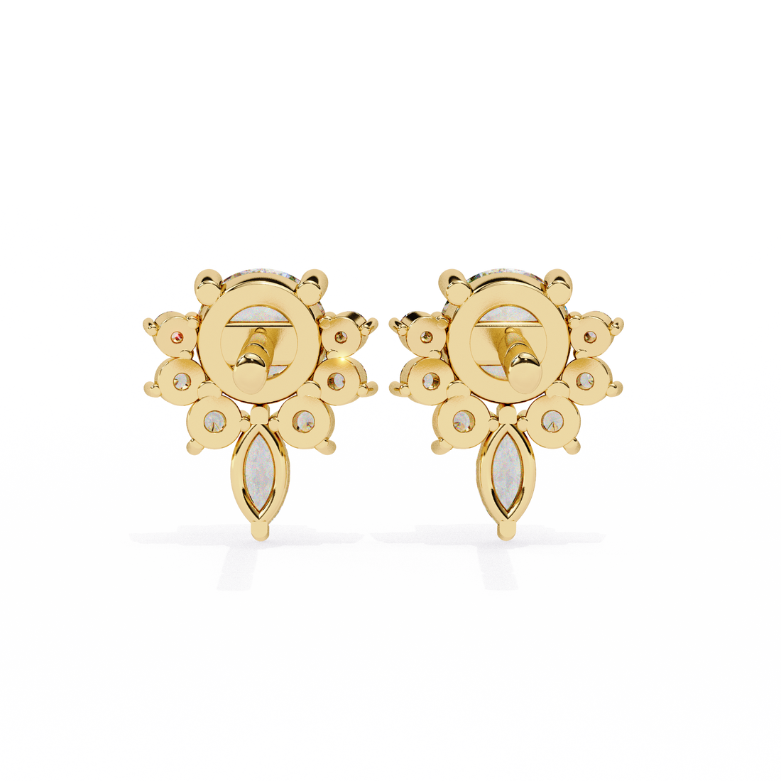 Unique 18K GOLD EARRING WITH LAB-GROWN DIAMOND.