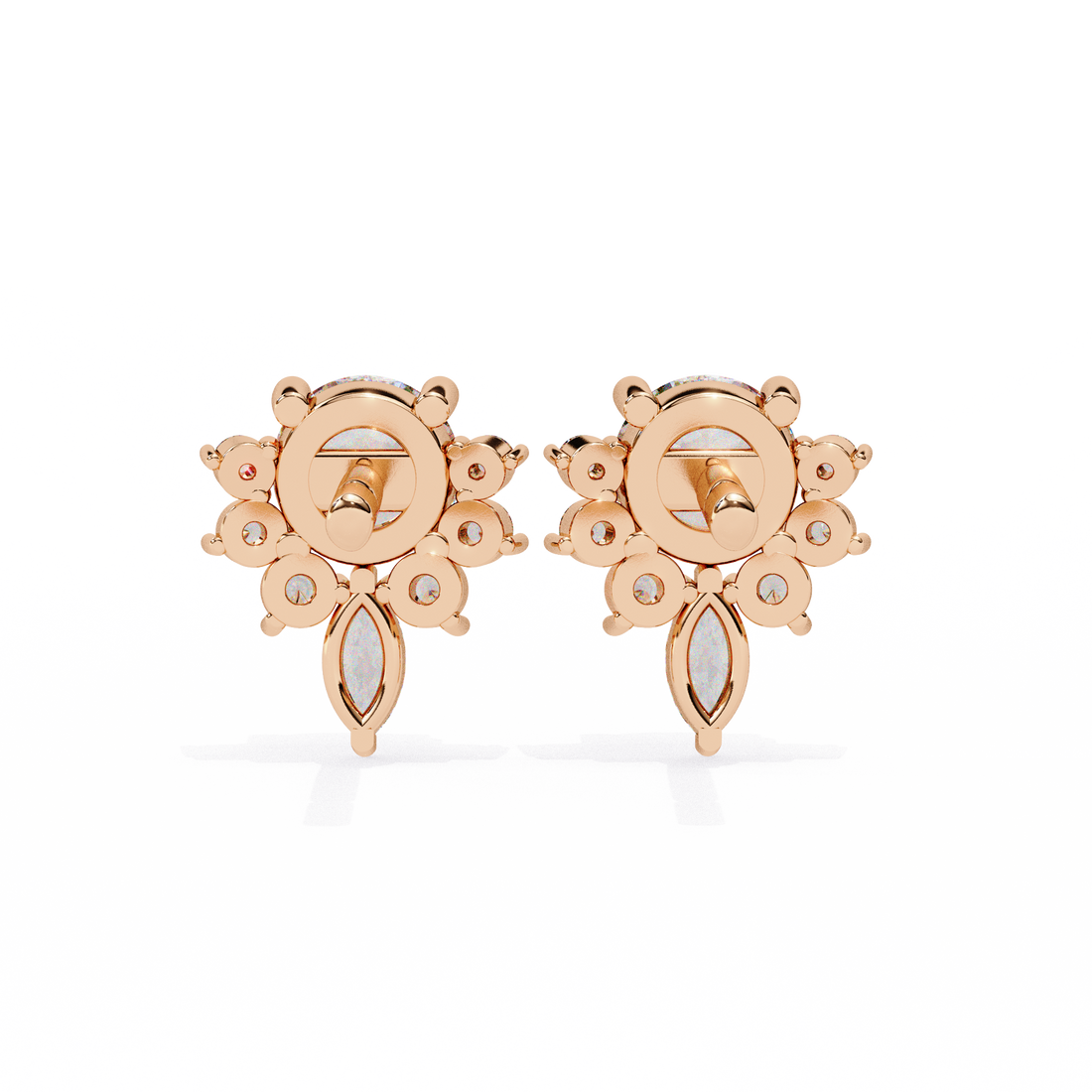 Unique 18K GOLD EARRING WITH LAB-GROWN DIAMOND.