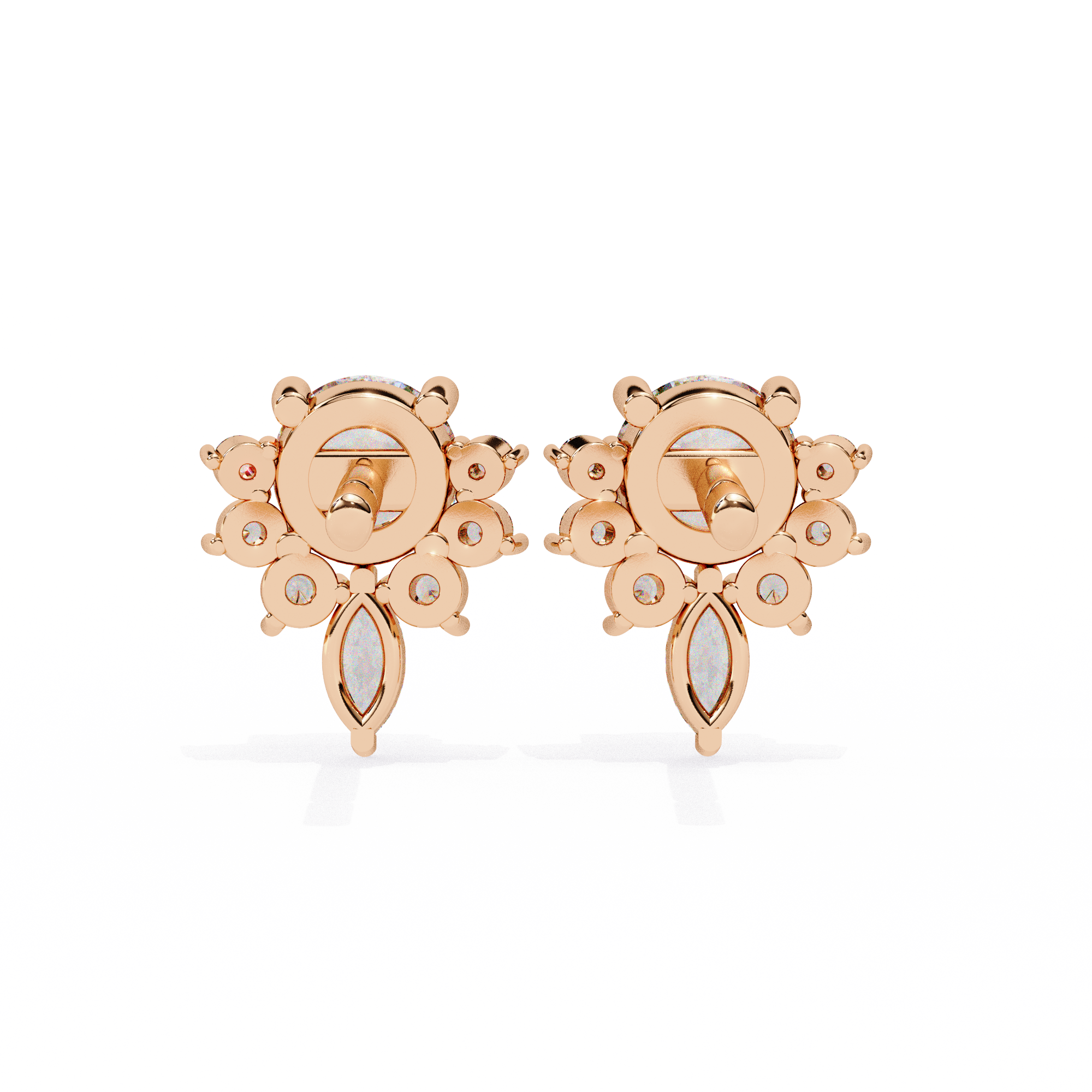 Unique 18K GOLD EARRING WITH LAB-GROWN DIAMOND.