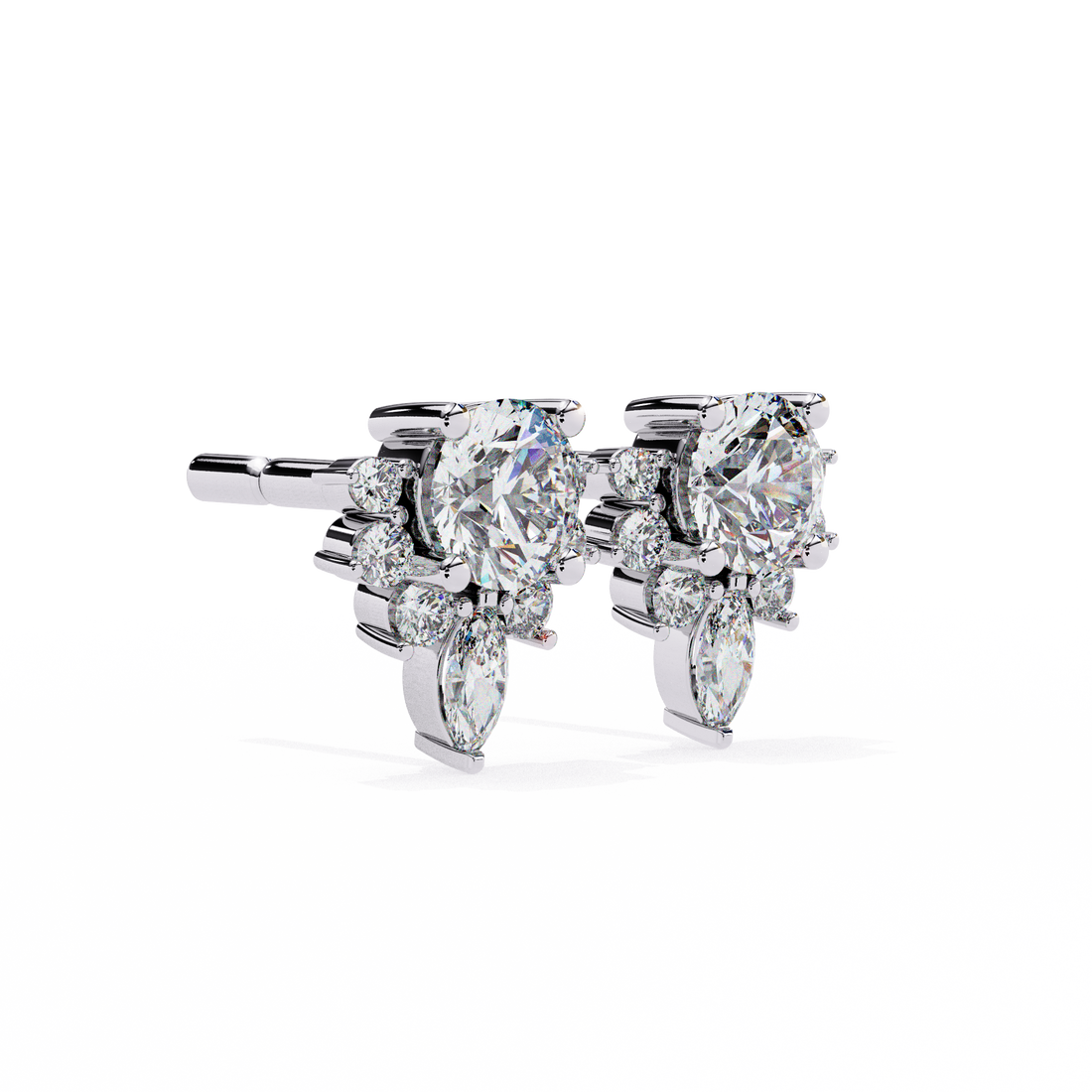Unique 18K GOLD EARRING WITH LAB-GROWN DIAMOND.