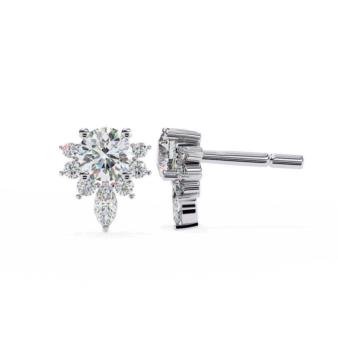 Unique 18K GOLD EARRING WITH LAB-GROWN DIAMOND.