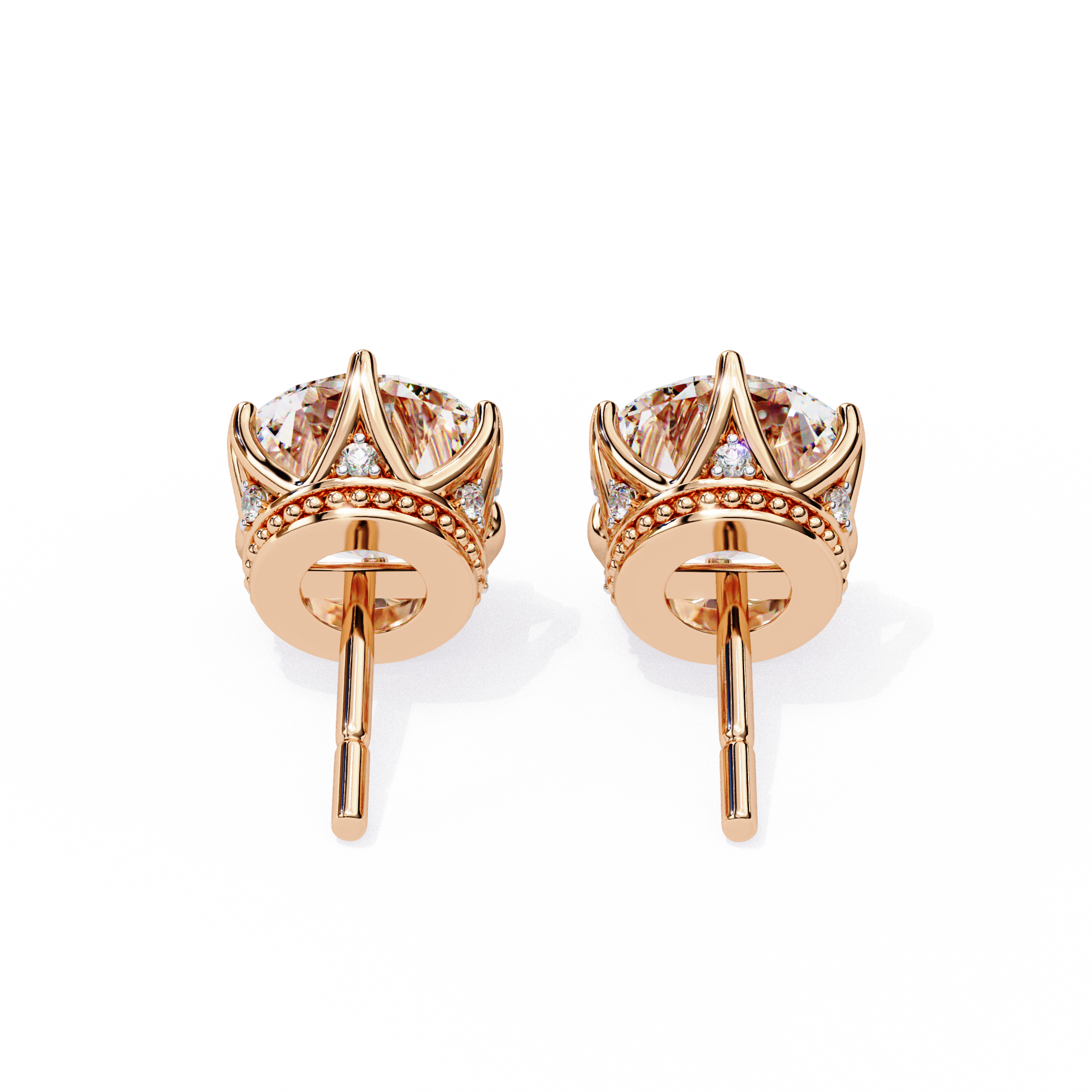 Beautiful 18K GOLD EARRING WITH LAB-GROWN DIAMOND