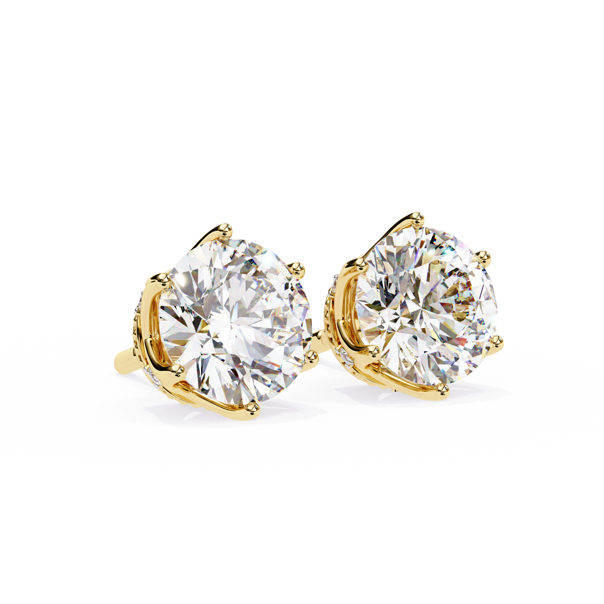 Beautiful 18K GOLD EARRING WITH LAB-GROWN DIAMOND