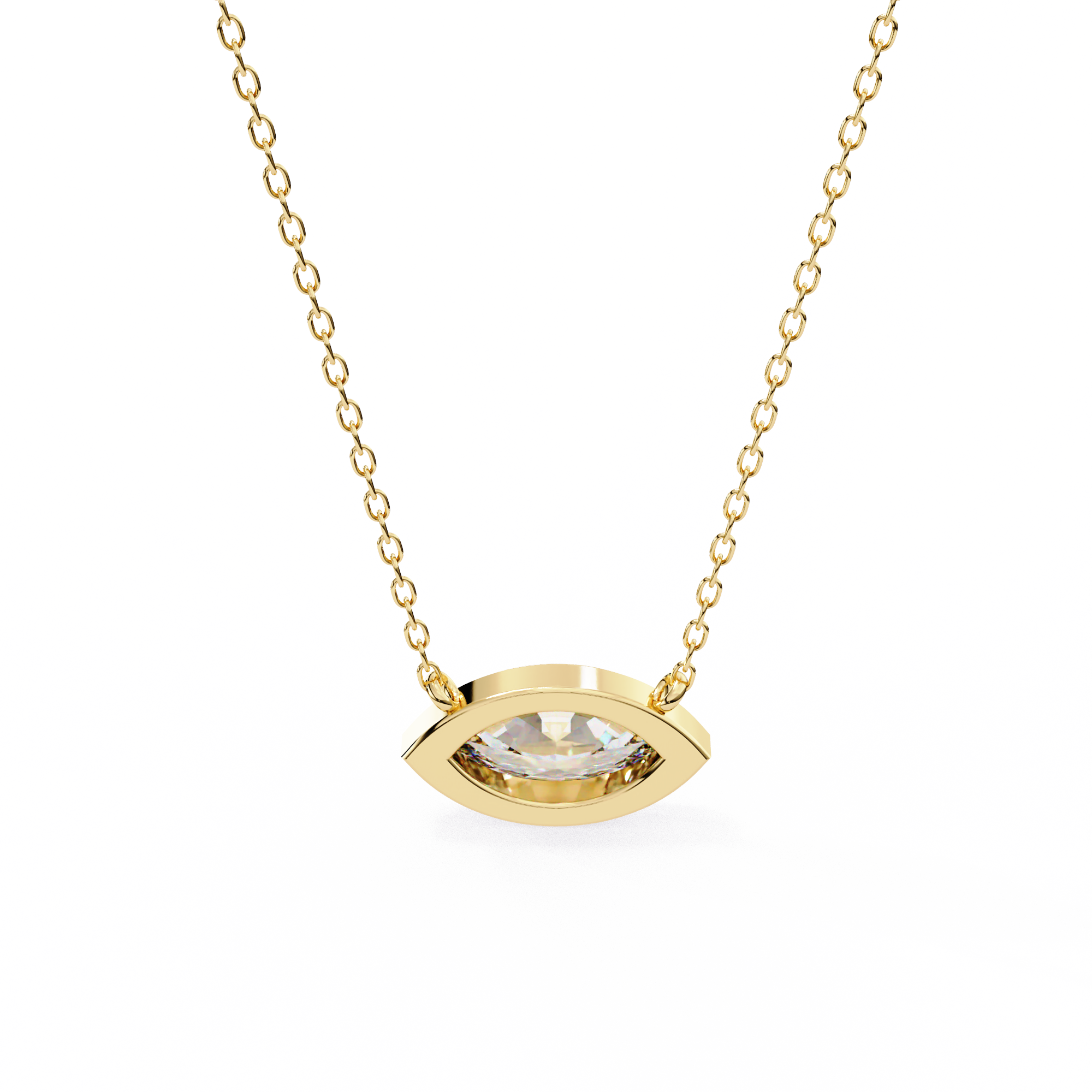 18k Gold  Pendant With Fabulous Lab Grown Diamond
