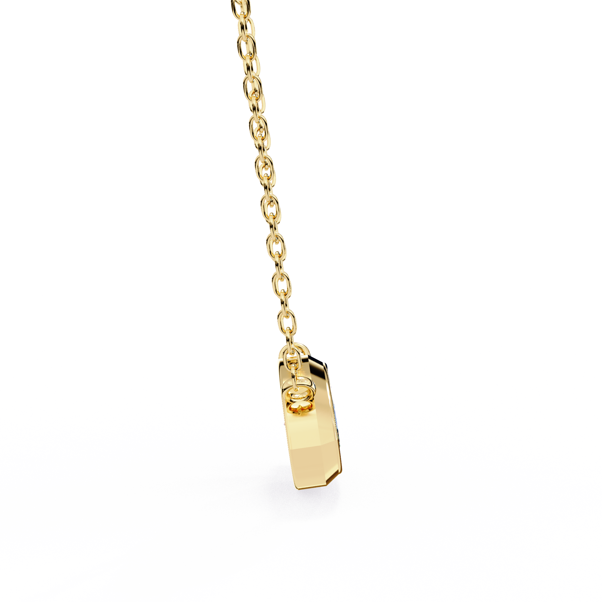18k Gold  Pendant With Fabulous Lab Grown Diamond