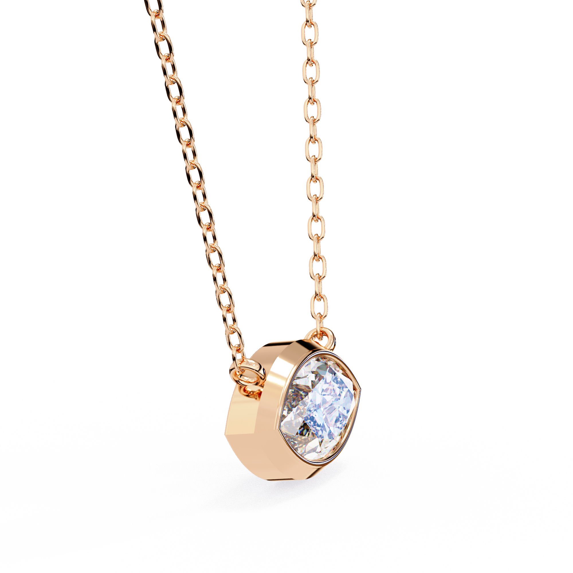 18k Gold  Pendant With Fabulous Lab Grown Diamond