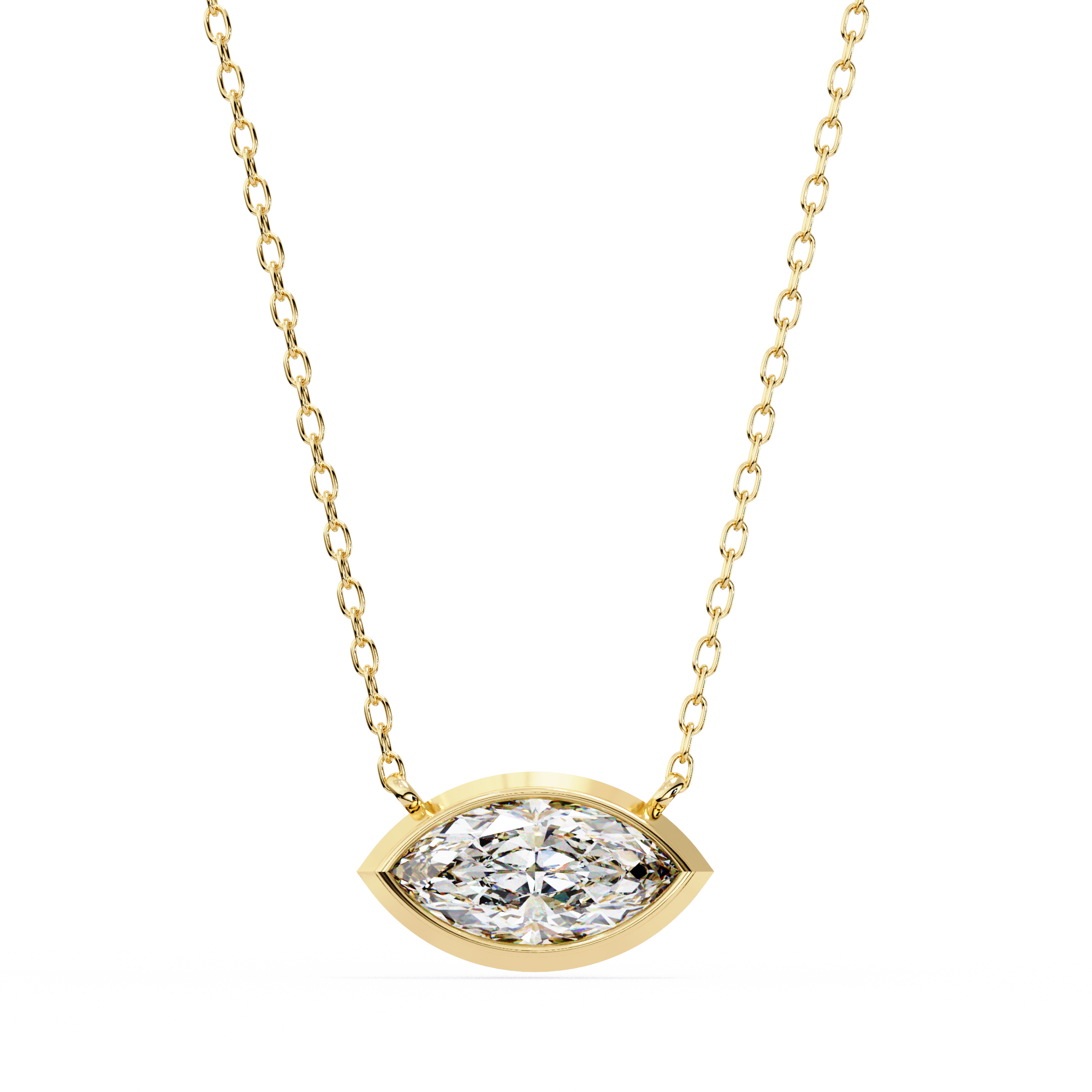 18k Gold  Pendant With Fabulous Lab Grown Diamond