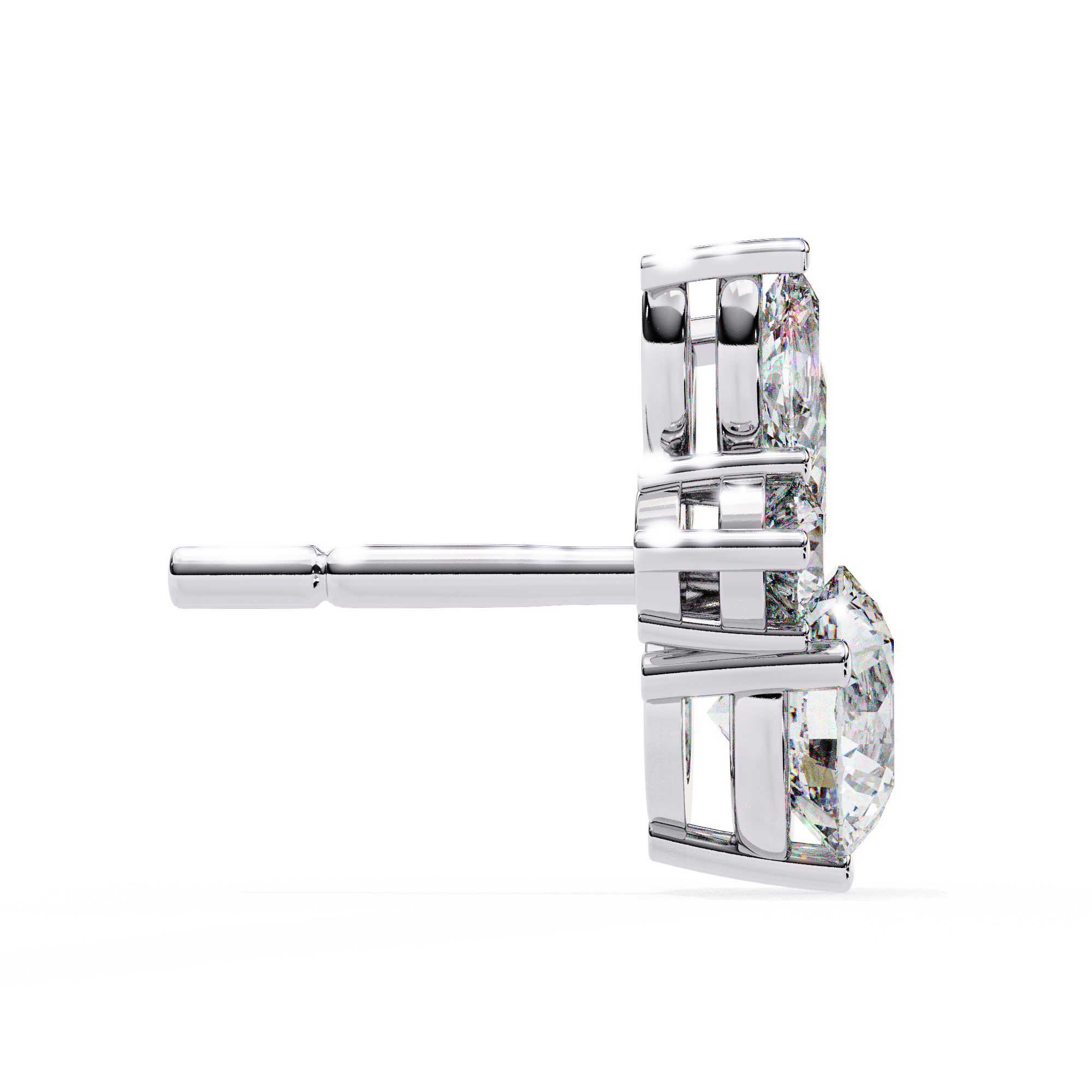 Unique 18K GOLD EARRING WITH LAB-GROWN DIAMOND.