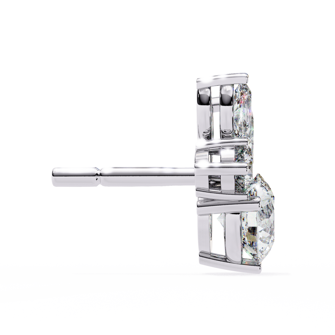 Unique 18K GOLD EARRING WITH LAB-GROWN DIAMOND.